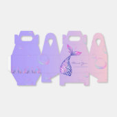 Paarse zeemeermin gunstbox bedankdoosjes (Uitgevouwen)