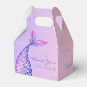 Paarse zeemeermin gunstbox bedankdoosjes (Voorkant Zijde)