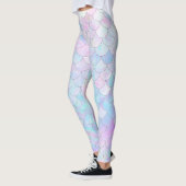 Paarse zeemeermin holografisch iriserend leggings (Links)