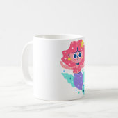 Paarse zeemeermin koffiemok (Voorkant links)