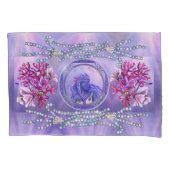 Paarse zeemeermin kussensloop (Voorkant)