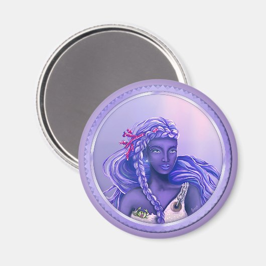 Paarse zeemeermin magneet (Voorkant / Achterkant)