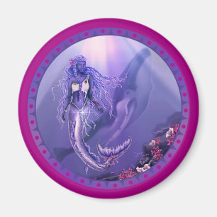Paarse zeemeermin Magnet
