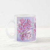 Paarse zeemeermin matglas koffiemok (Links)