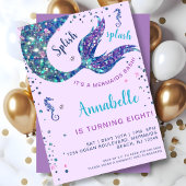 Paarse zeemeermin onder de Zee van de geboorte Kaart