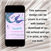 Paarse zeemeermin onder de Zee van de geboorte Kaart