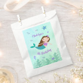 Paarse zeemeermin onder Zee van de geboorte Bedankzakje (Geknipt)