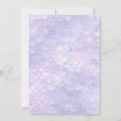 Paarse Zeemeermin Oneder het Zee 1e Verjaardagsfee Kaart (Achterkant)