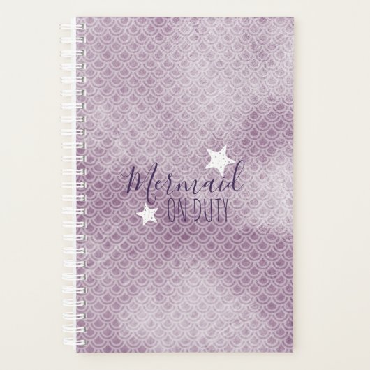 Paarse zeemeermin op dienst Weekly Monthly Planner (Voorkant)