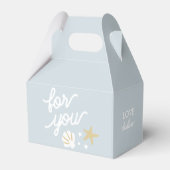 Paarse zeemeermin partij zeeschelpen gepersonalise bedankdoosjes (Achterkant)