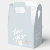 Paarse zeemeermin partij zeeschelpen gepersonalise bedankdoosjes (Geopend)