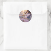 paarse zeemeermin ronde stickers || aanpasbaar (Tas)