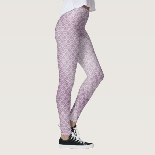 Paarse Zeemeermin Scaly Legs Leggings (Rechts)