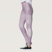 Paarse Zeemeermin Scaly Legs Leggings (Links)