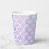 Paarse Zeemeermin Schalen Partij Papieren Bekers (Rechts)
