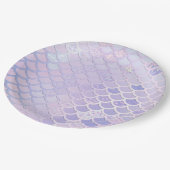 Paarse Zeemeermin Schalen Partij Papieren Bordje (Gekanteld)