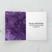 Paarse Zeemeermin Silver Glitter Happy Birthday Kaart (Binnen)