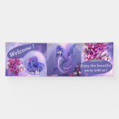 Paarse zeemeermin spandoek (Horizontaal)