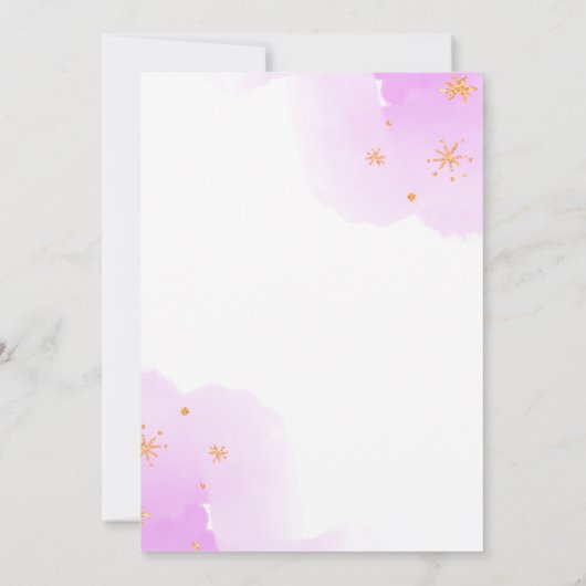 Paarse Zeemeermin Splish Splash Meisje Verjaardag Kaart (Achterkant)