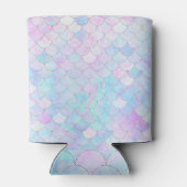 Paarse Zeemeermin Staart Patroon Opal Blikje Koele Blikjeskoeler (Achterkant)