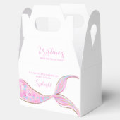 Paarse zeemeermin staart thema verjaardagsgunst bo bedankdoosjes (Geopend)