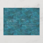 Paarse Zeemeermin Strand Bling Save the Date Feest Aankondigingskaart (Achterkant)