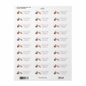 Paarse Zeemeermin Vlinder Schildpad Retouradres Etiket (Full Sheet)
