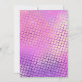 Paarse zeemeermin volwassene of kind elke leeftijd kaart (Achterkant)