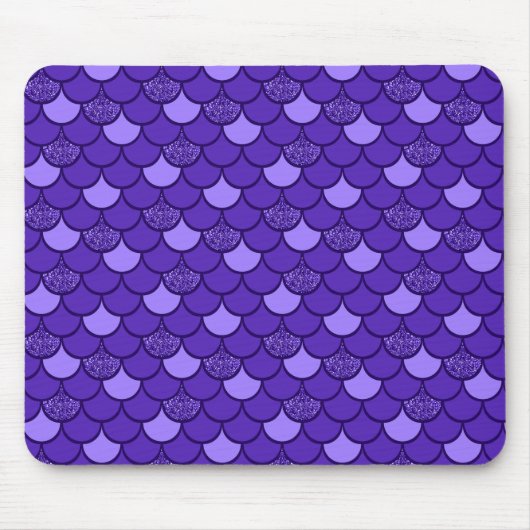 Paarse zeemeermindel met glittereffect muismat (Voorkant)