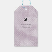 Paarse Zeemeerminnelijke Labels Cadeaulabel (Achterkant)