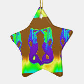 paarse zeemeerminnen keramisch ornament (Links)