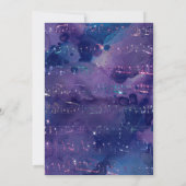 Paarse Zeemeerminnen Silver Glitter Dank u Bedankkaart (Achterkant)