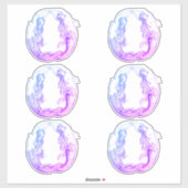  Paarse  zeemeerminnen Sticker (Vel)