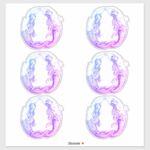  Paarse  zeemeerminnen Sticker