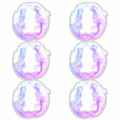 Paarse  zeemeerminnen Sticker (Voorkant)