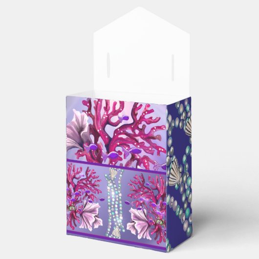 Paarse Zeemeerminnen Vierbox Bedankdoosjes (Geopend)