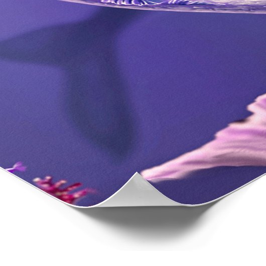 Paarse zeemeerminnend Poster (Hoek)