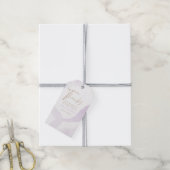 Paarse Zeemeerminnende dag Cadeaulabel (Met Touw)