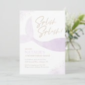 Paarse Zeemeerminnende dag Kaart (Staand voorkant)