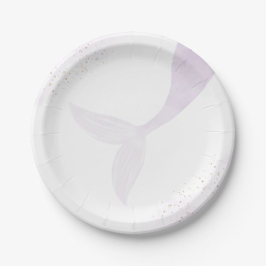 Paarse Zeemeerminnende dag Papieren Bordje (Voorkant)