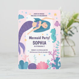 Paarse zeemeerminnende klaver onder Zee Kaart