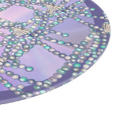 Paarse zeemeerminrichting snijplank (Hoek)