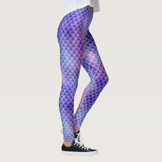 Paarse zeemeerminschaal Leggings (Rechts)