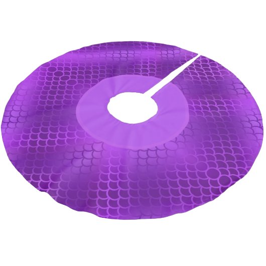 Paarse zeemeerminschaal patroon kerstboom rok (Gekanteld)