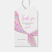 Paarse Zeemeerminstaart Feest Cadeaubijsluiter Cadeaulabel (Voorkant)