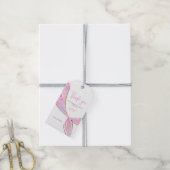 Paarse Zeemeerminstaart Feest Cadeaubijsluiter Cadeaulabel (Met Touw)