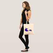 Paarse zeemeerminstaart tote bag (Voorkant (model))