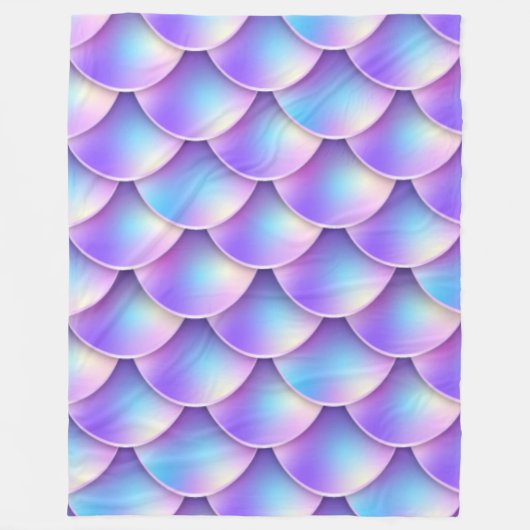 paarse zeemeerstaart fleece deken (Voorkant)