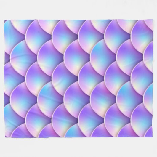 paarse zeemeerstaart fleece deken (Voorkant (Horizontaal))
