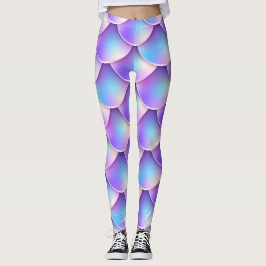 paarse zeemeerstaart leggings (Voorkant)